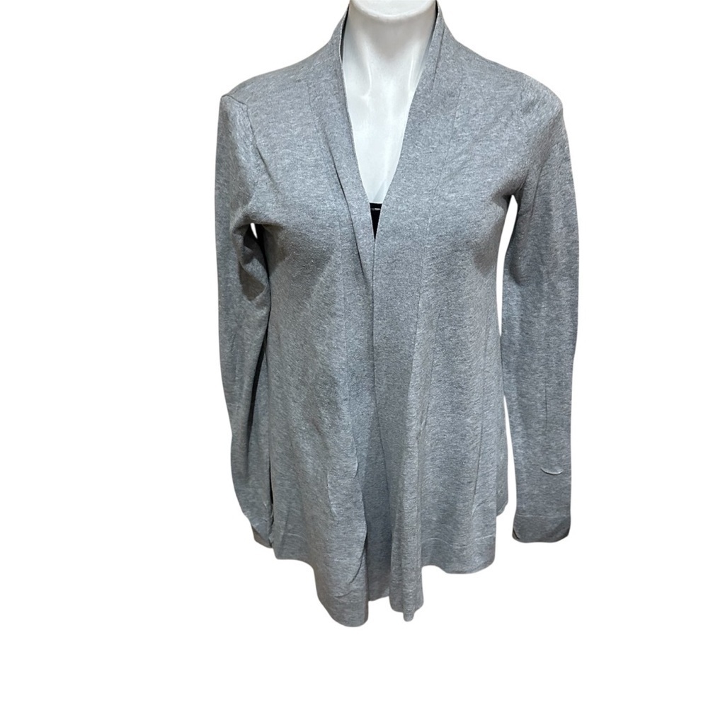 Simply Vera Vera Wang Gray Open Front Cardigan Size S 100%